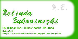 melinda bukovinszki business card